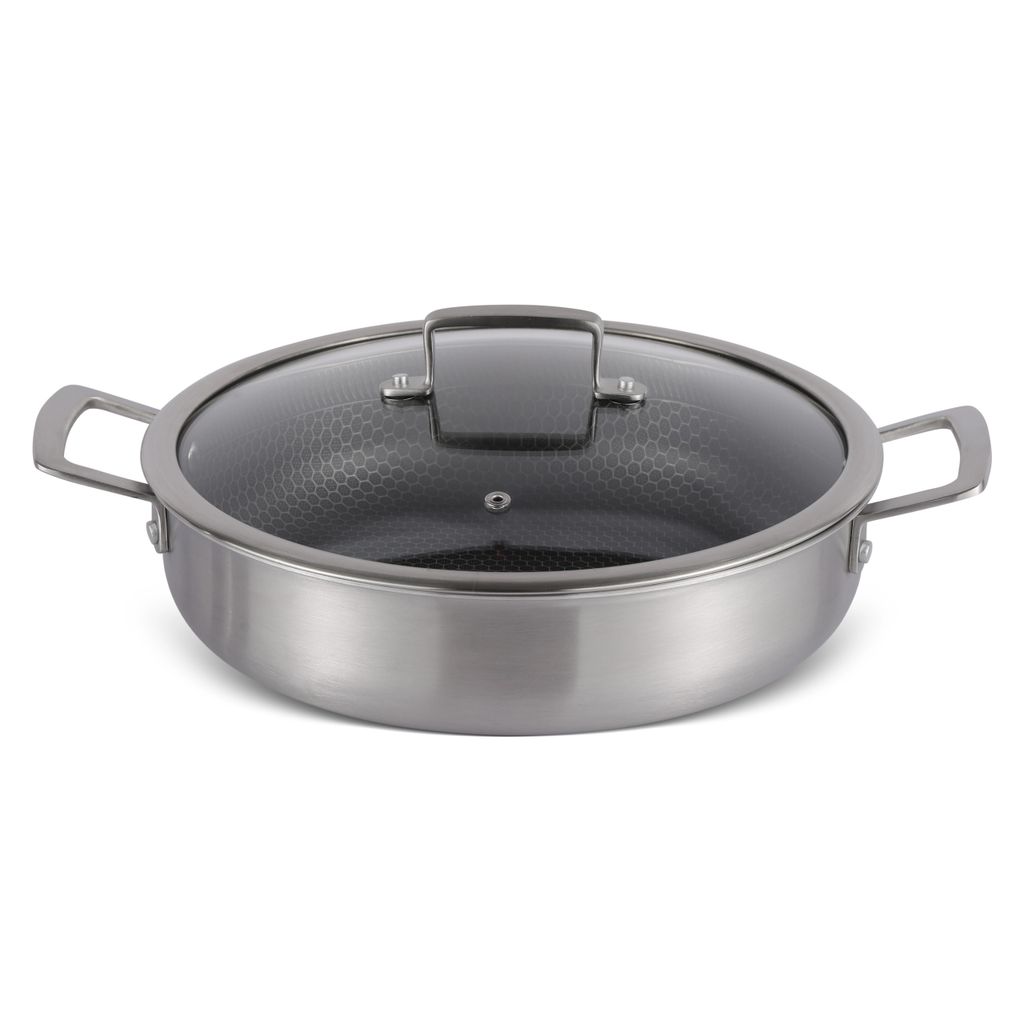 Servírovací pánev Edenberg 24 cm se skleněnou poklicí, 2,8 Obrázek produktu 