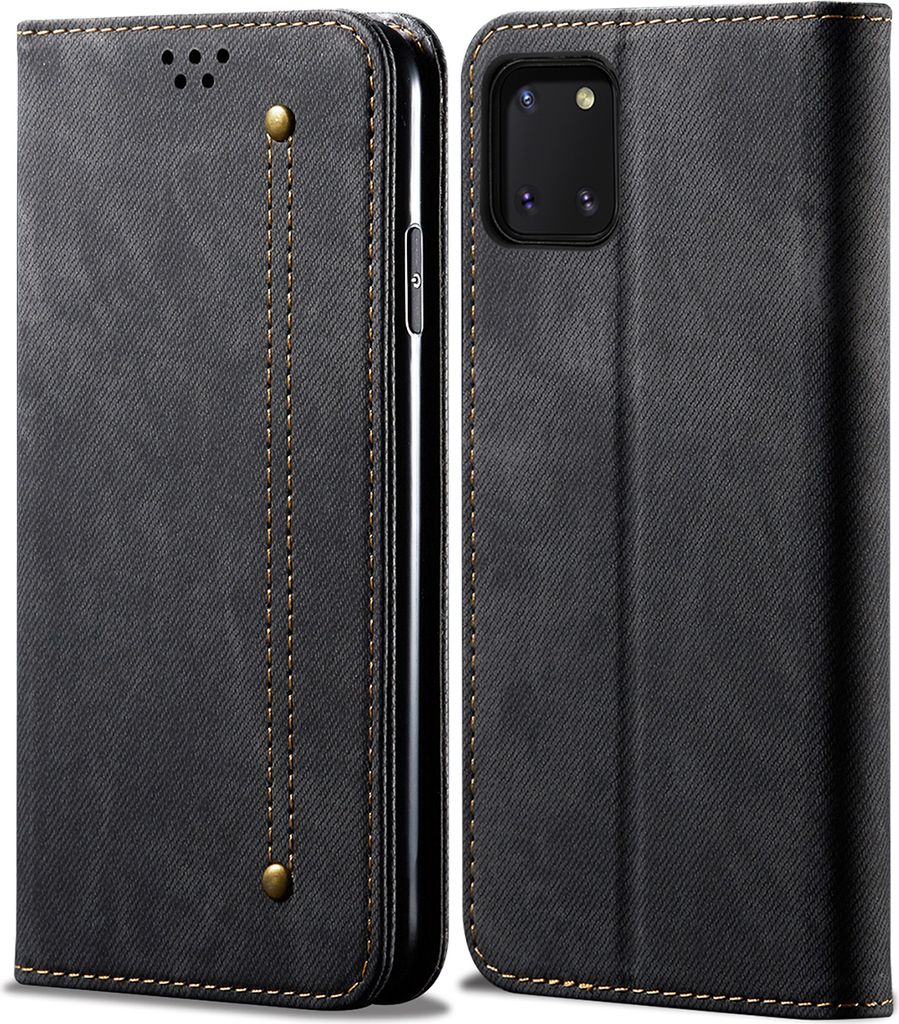 Galaxy Note10 Lite Hülle, LaimTop Denim Leder Brieftasche Magnetverschluss Flip Bookstyle Schutzhülle mit Standfunktion für Samsung Galaxy Note1...