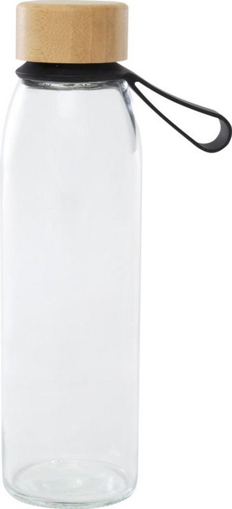Floso - Wasserflasche "Porto", Bambus, 500ml PF4756 (Einheitsgröße) (Schwarz)