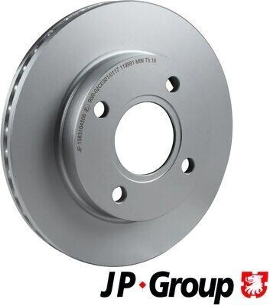 Disques de Frein Avant pour Ford Fiesta III et KA JP GROUP 1563104500