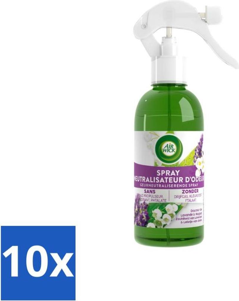 Air Wick – Raumspray – Active Fresh Lavendel & Lilie – 237 ml - Vorteilspack - 10 Stücke