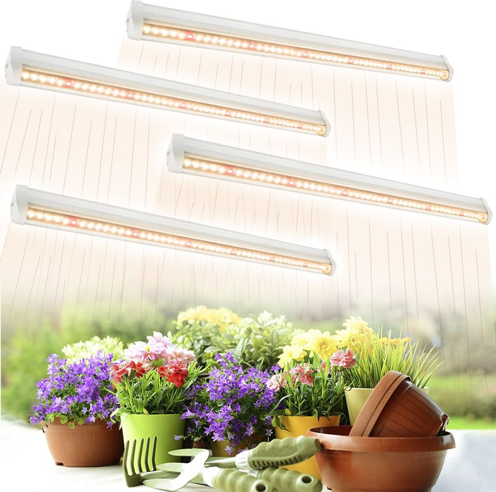 4x T5 LED Pflanzenlampe Vollspektrum Pflanzenlicht Produktbild 1