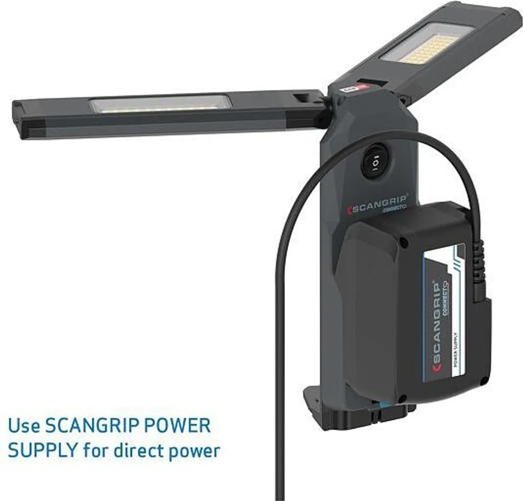 Projecteur de travail LED 2500 lm Scangrip Duo Connect flexible et robuste