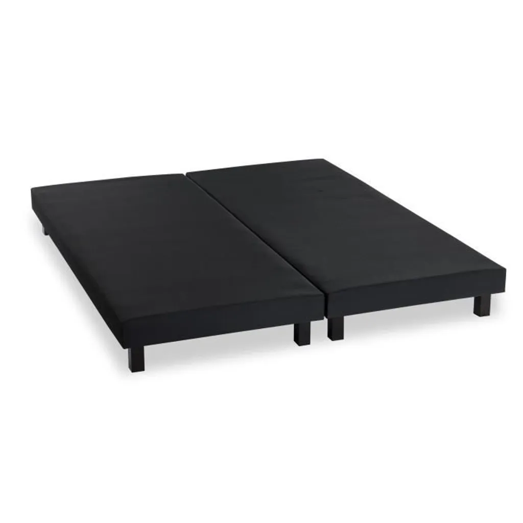 Sommier 160x200 pour lit double noir bois massif avec pieds FINLANDEK
