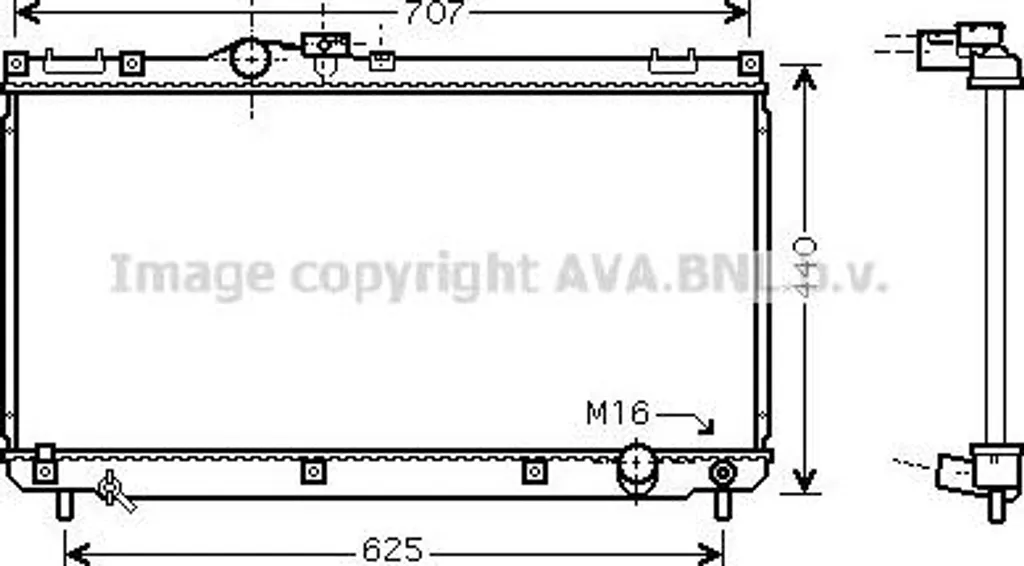 Radiateur de refroidissement moteur pour IS - Qualité OE 1640070630 AVA