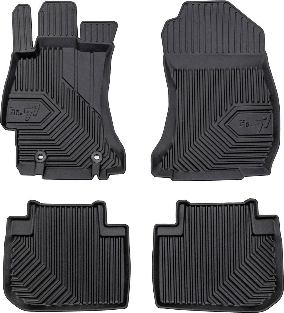 Fußmatten Gummimatten No.77 für Subaru Forester IV 2012-2018 TPE Schwarz 3 tlg