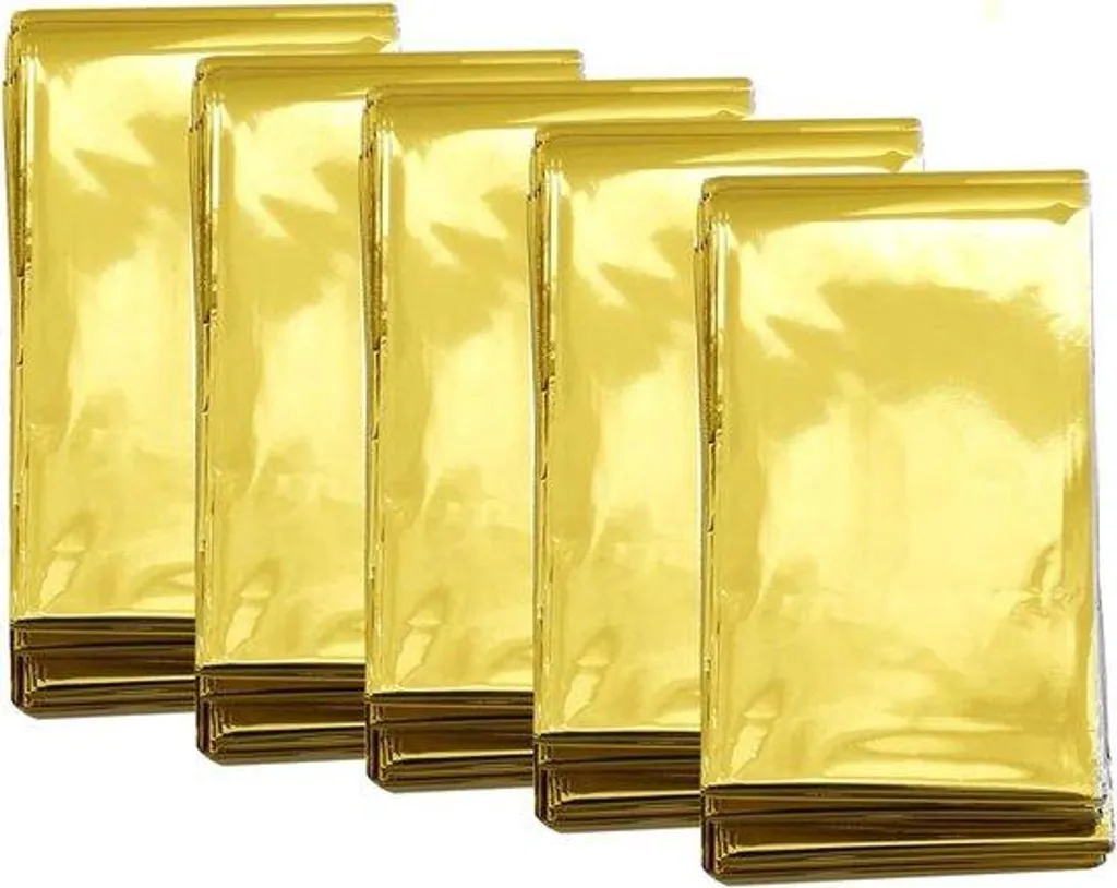 Sac de couchage de survie en aluminium lot de 5 avec sifflet intégré