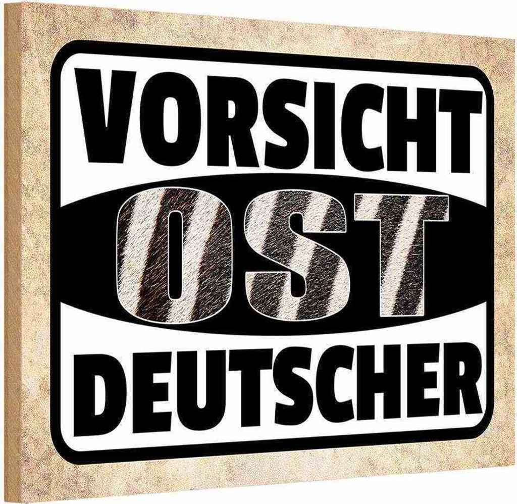 vianmo Holzschild 12x18 cm Vorsicht Ost Deutscher Deutschland