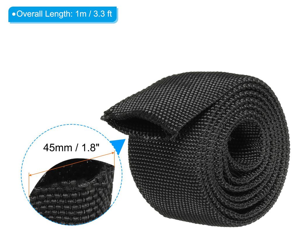 1.1" ID 3.3FT Nylon Schš¹tzende Schlauch Hš¹lse Kabel Cover Mantel Schutz fš¹r Schwei?en WIG Hydraulisch Schlauch Schwarz