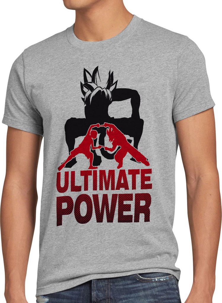style3 Goku-Luffy Fusion Ultimate Power Herren T-Shirt