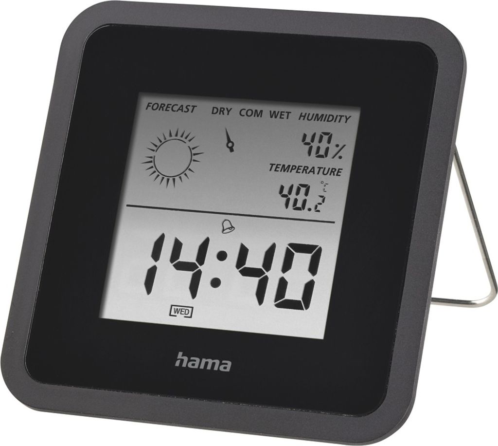 Hama TH50, Czarny, Wilgotnościomierz wewnętrzny, Termometr Zdjęcie produktu 