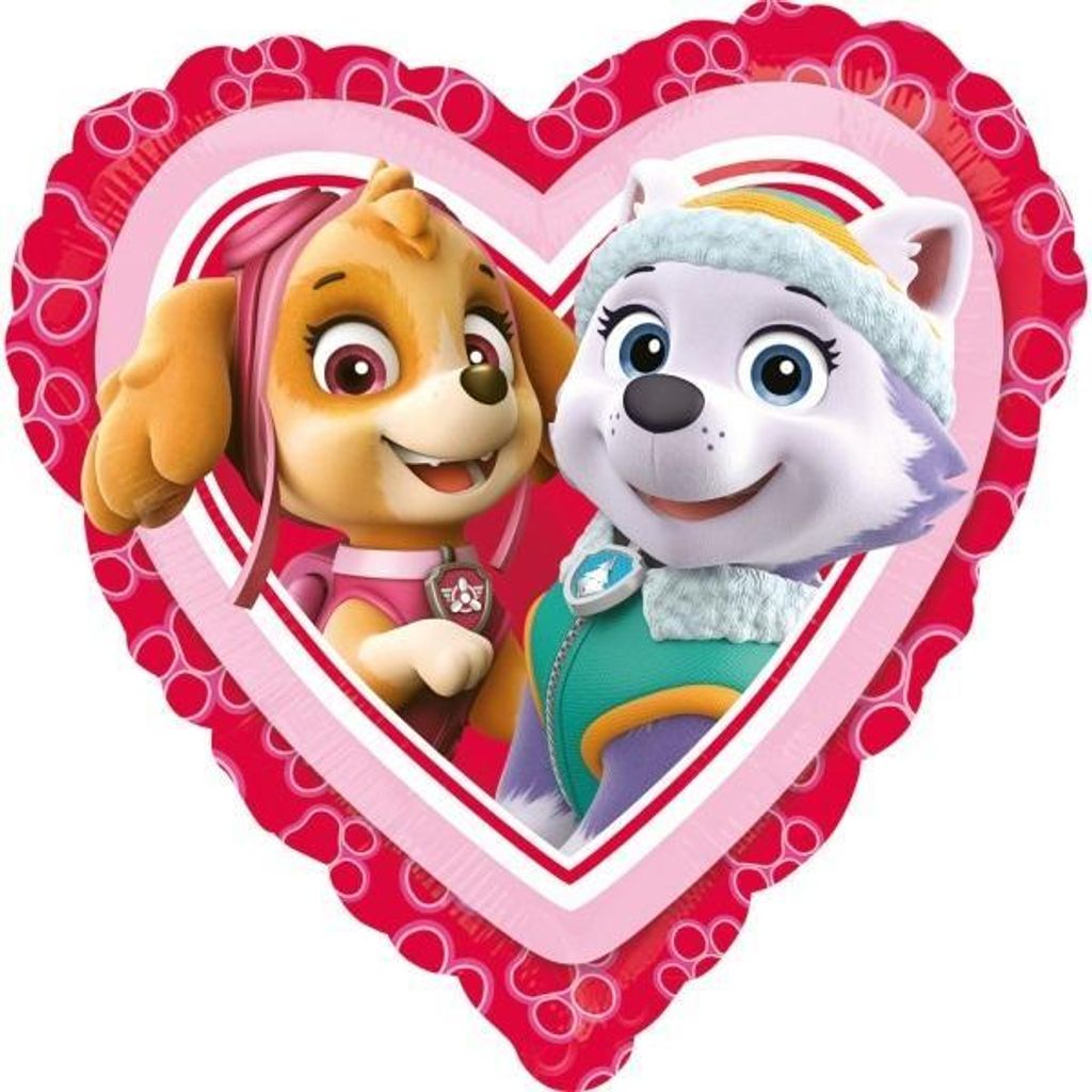 Riethmüller Standard Paw Patrol Pink Love Folienballon Herz S60 verpackt 43 cm Sonstige