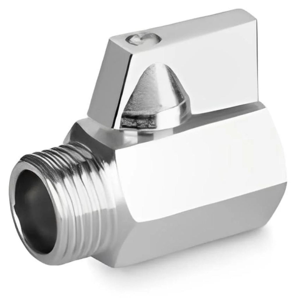 Kogelkraan 1/2 inch Mini Messing Verchroomd met Precisie Productafbeelding 