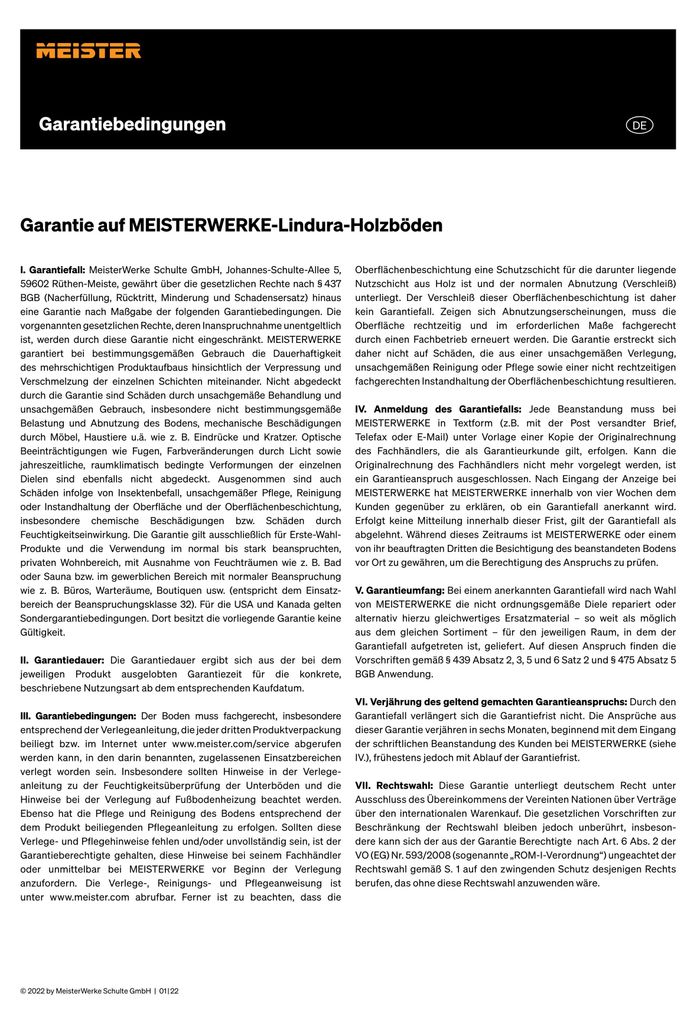 Meister | 2,376 m² | Lindura HD 400 Lärche lebhaft 8954, 10 mm Stärke, Landhausdiele Parkett, Echtholz Parkettboden, Klick System, Fußbodenbela...
