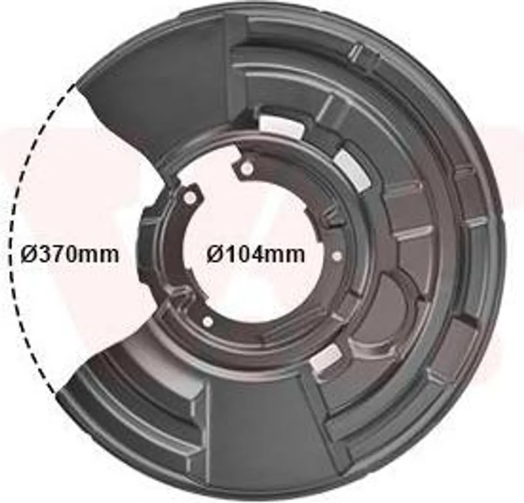 VAN WEZEL Parafango disco freno per BMW 1 hatchback (F20) posteriore sinistro 0633373 Piastra di ancoraggio