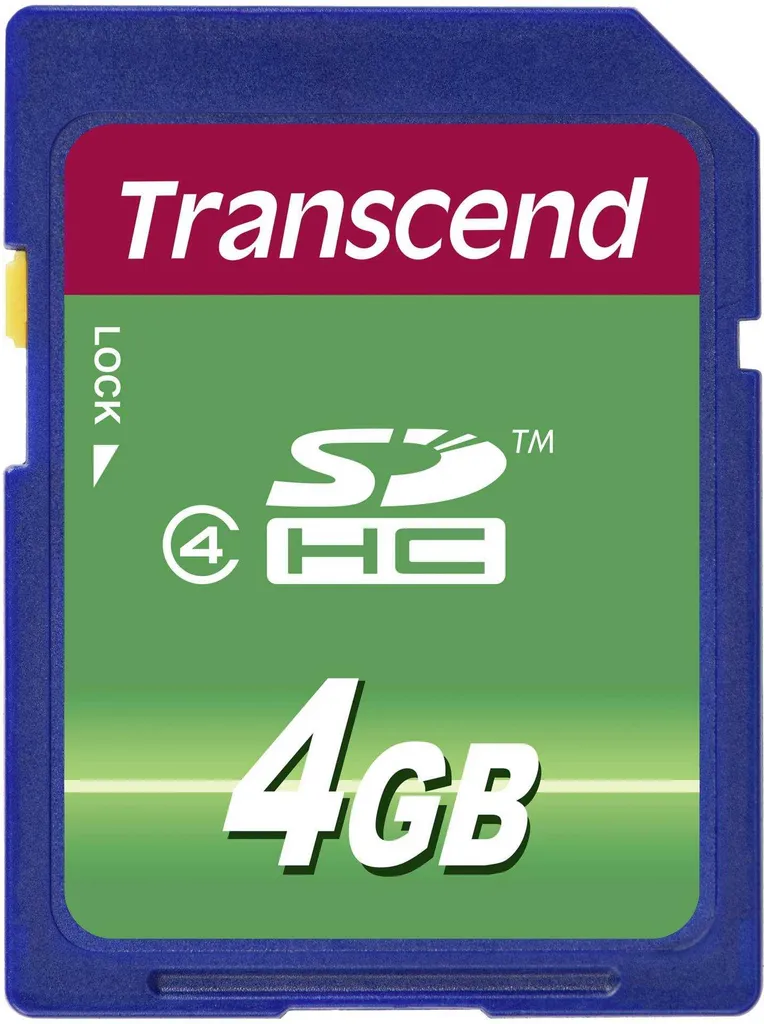 Carte SDHC Transcend 4 Go Class 4 Haute Fiabilité pour Enregistrement Vidéo