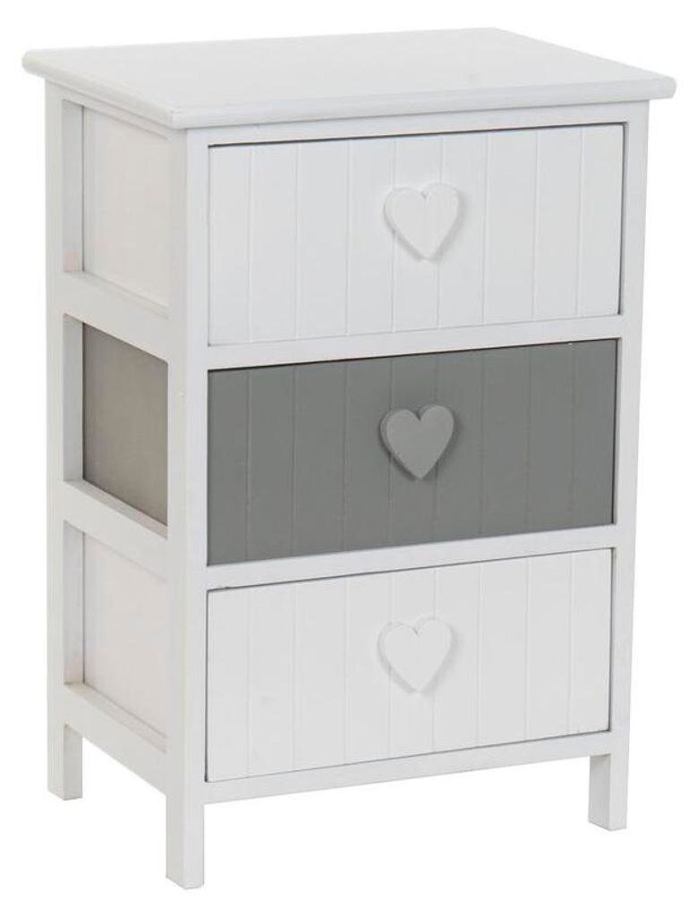 Schubladenschrank Home ESPRIT Weiß Grau 40 x 29 x 58 cm