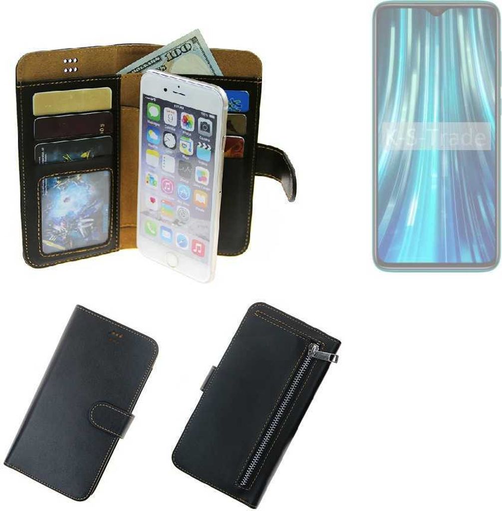 K-S-Trade Schutz Hülle kompatibel mit Xiaomi Redmi Note 8 Pro Klapphülle Case Phone cover Slim Handytasche Handy Hülle schwarz aus Kunstleder (1