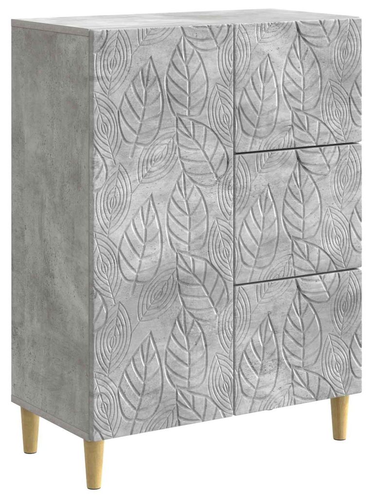 vidaXL Sideboard Betongrau 66 x 34,5 x 90 cm Holzwerkstoff