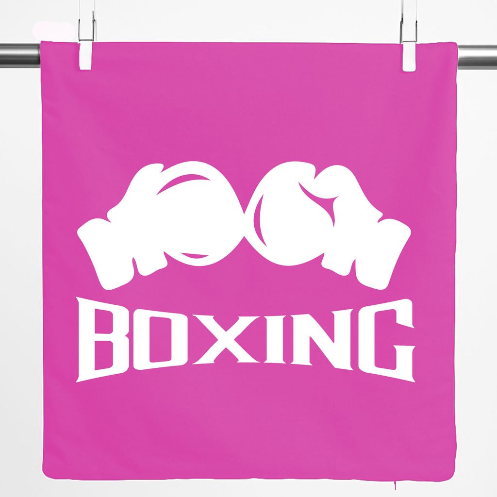 Huuraa Kissenbezug Boxing Boxhandschuhe 40x40cm Fuchsia Baumwolle Dekokissenbezug Geschenkidee