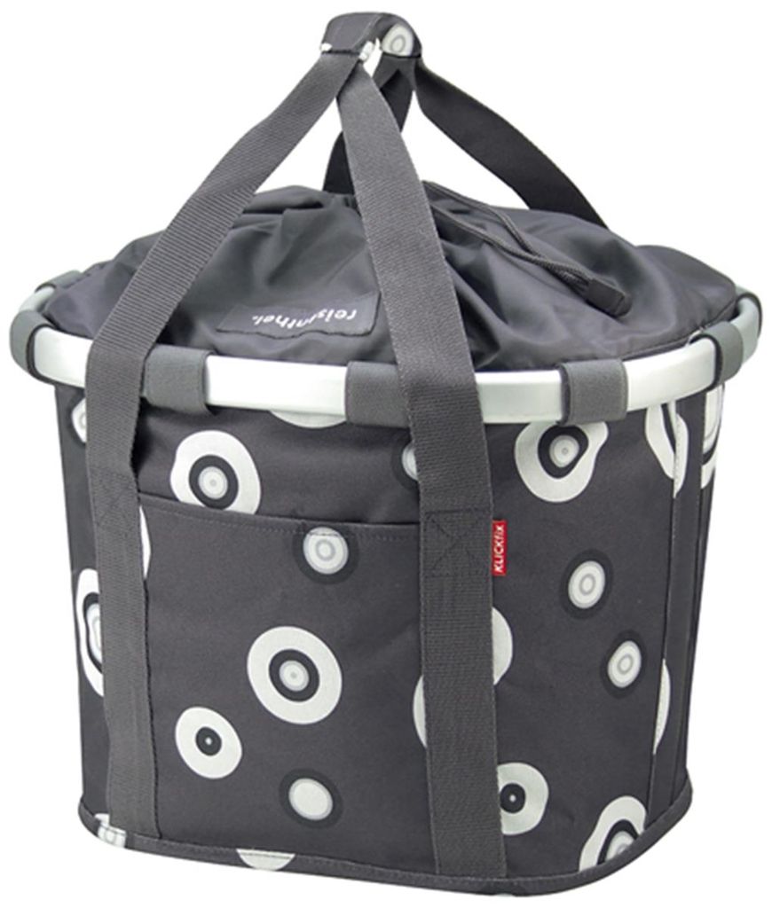 Klickfix Vorderradkorb "Bike Basket" bubbles-anthrazit