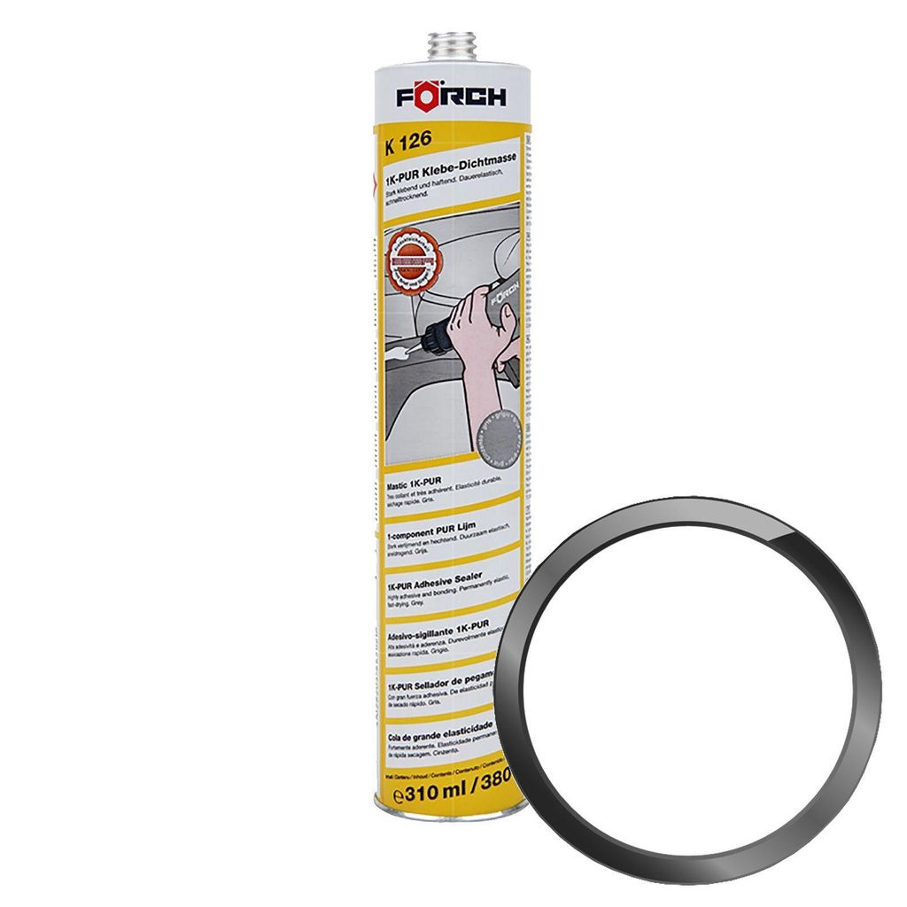 FOERCH K126 1K-PUR Klebe-Dichtmasse - 0.31 Liter Weiss Produktbild 
