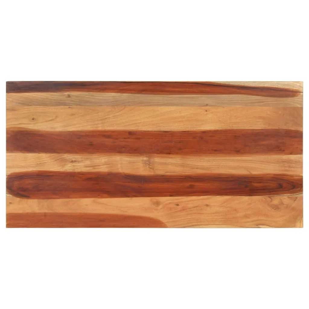 Plateau de table en bois de rose massif durable avec chants bruts - 7