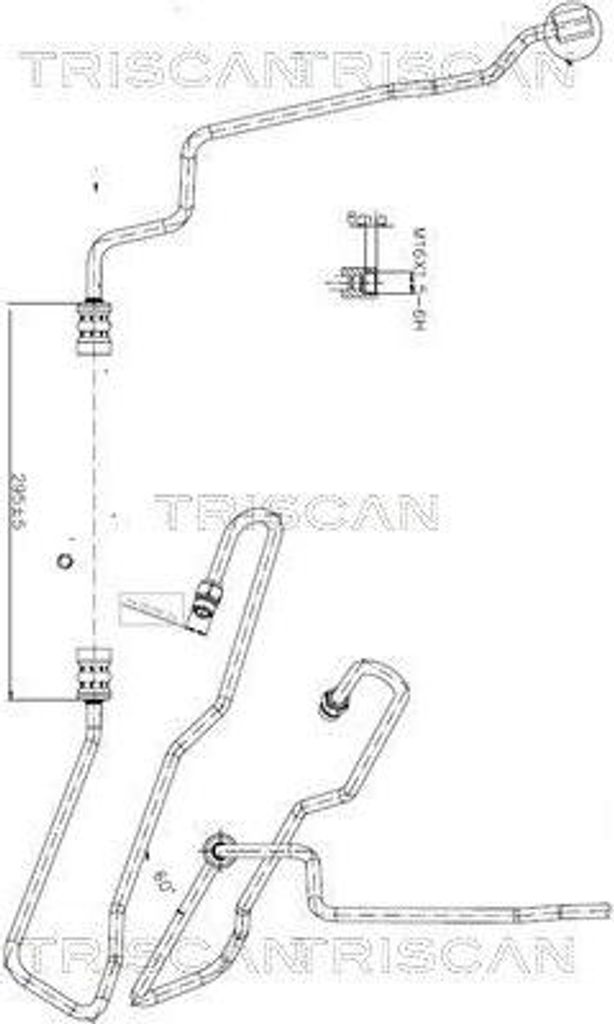 TRISCAN 8516 16011 Servoleitung für FORD Fiesta Mk4 Schrägheck (JAS, JBS) von Hydraulikpumpe nach Lenkgetriebe