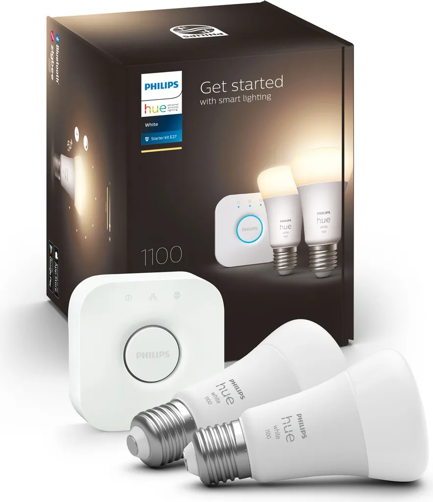 Philips Hue White E27 Pack 2 ampoules connectées 1050 lumens 75W LED
