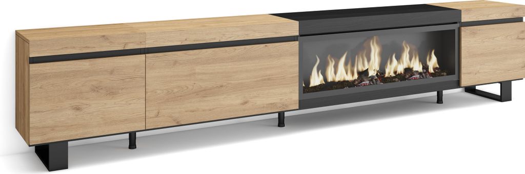 TV-Schrank, Lowboard, 288x35x57 cm, Für großformatiges TV, Produktbild 