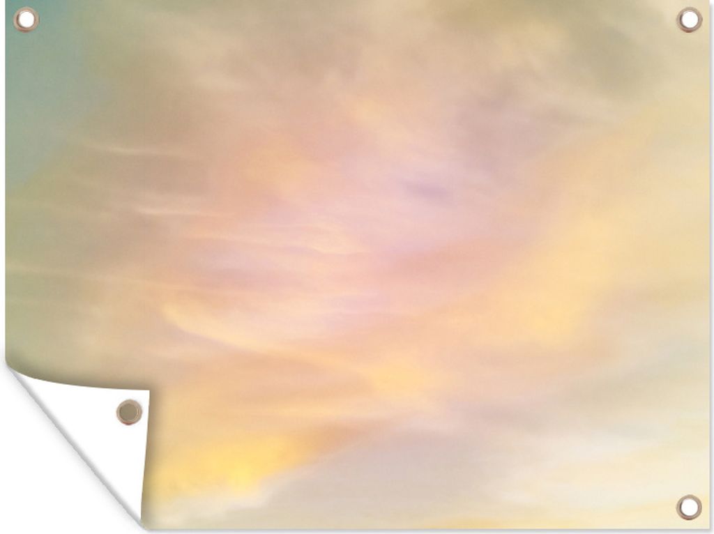 MuchoWow 40x30 cm Outdoor-Poster Gartendeko Sichtschutz Garten Poster für den Garten Pastellwolken