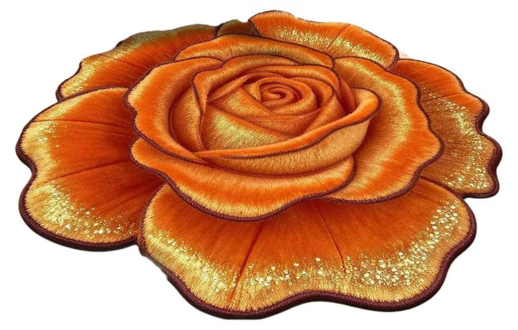 3D-Blumenbadematte, realistische blumenförmige Bodenmatte, rutschfest und saugfähig, ideal für Badezimmer, Eingangsbereich, Wohnzimmer und Schla...
