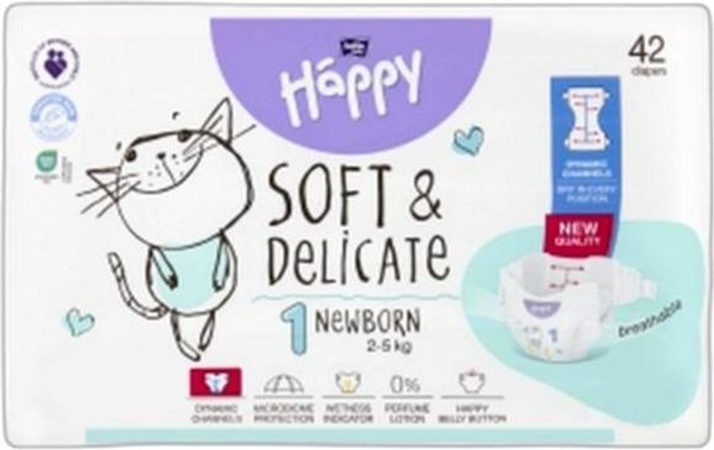 Couches jetables pour bébé BELLA HAPPY New Born 2-5 kg 42 Image du produit 