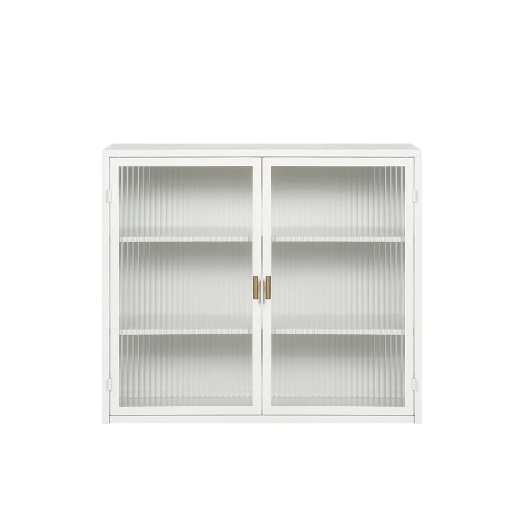 Meuble Haut de Rangement à 2 Portes Vitrées 70cm pour une Déco Moderne - 12