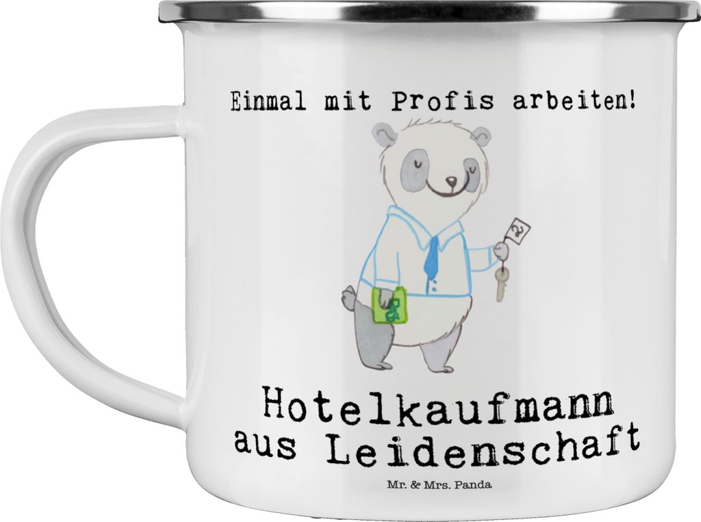 Mr. & Mrs. Panda Emaille Becher Hotelkaufmann Leidenschaft Produktbild 