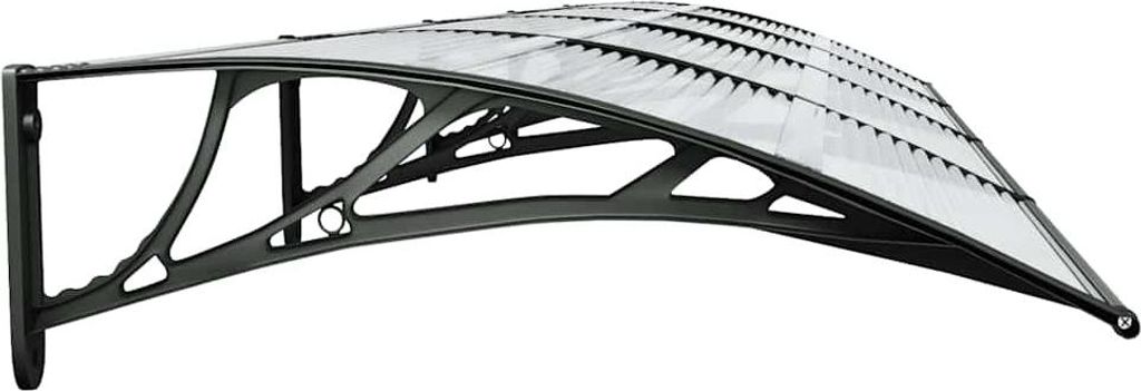 vidaXL Strieška na dvere čierna a priehľadná 400x75 cm Obrázok produktu 