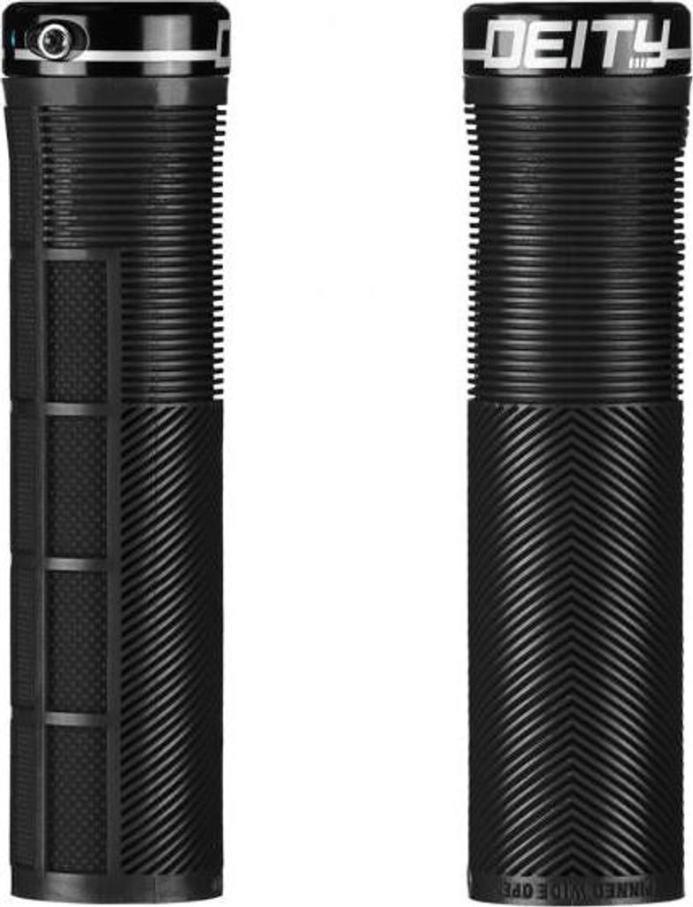 Deity Knuckleduster Grips Black - MTB-Lenkergriffe 132 × 32 mm mit TRC-Gummim...