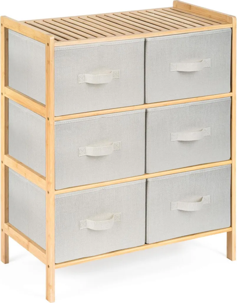 Scaffale G21 Bambù 6 Cesti Beige | Offerta Imperdibile Salvaspazio