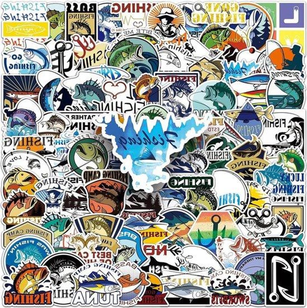 Wasserdichte PVC-Sticker Set, 100 Teile, für Laptop, Sportflasche, Koffer
