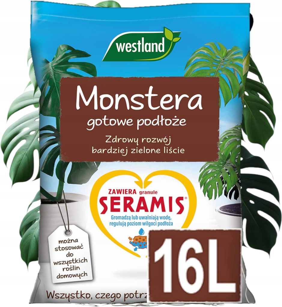 Blumenerde Monstera - 16l - mit Seramis - für gesunde Produktbild 