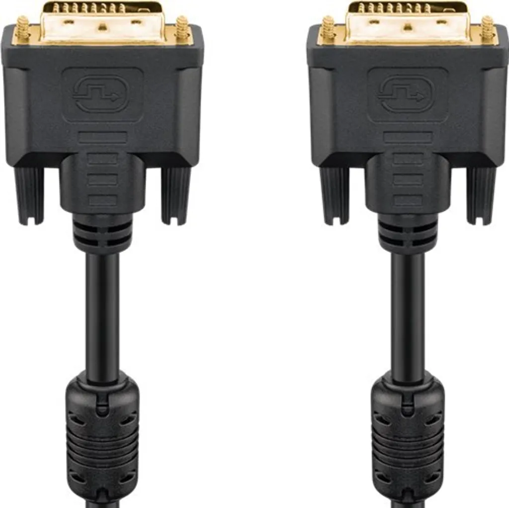 Cavo Monitor Goobay DVI-D 3 metri - Full HD Dual Link - Nero/Oro