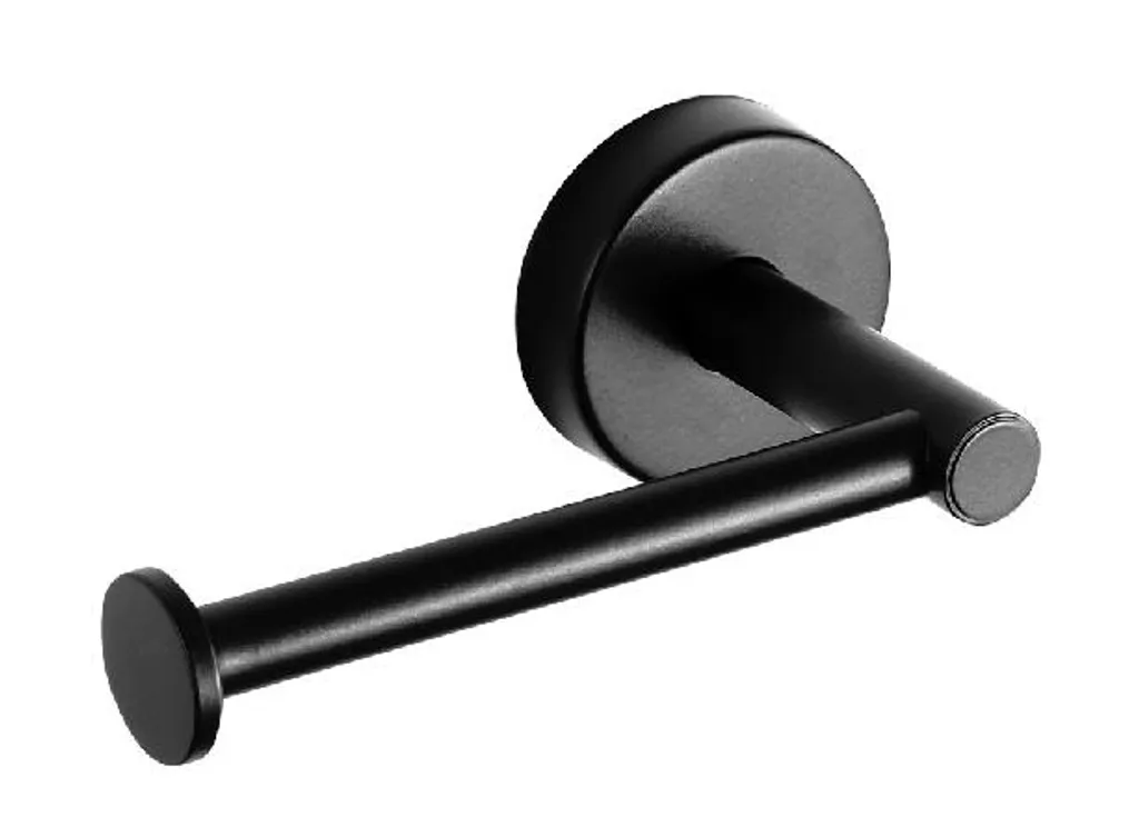 Sanela Accessori in acciaio inox - Porta carta igienica in acciaio inox, nero opaco SLZD 20N