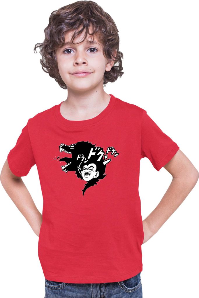 Kinder T-Shirt Dragon Anime Manga Ball Z Vegeta Beast 01, 3-4 Jahr - 104 / Rot
