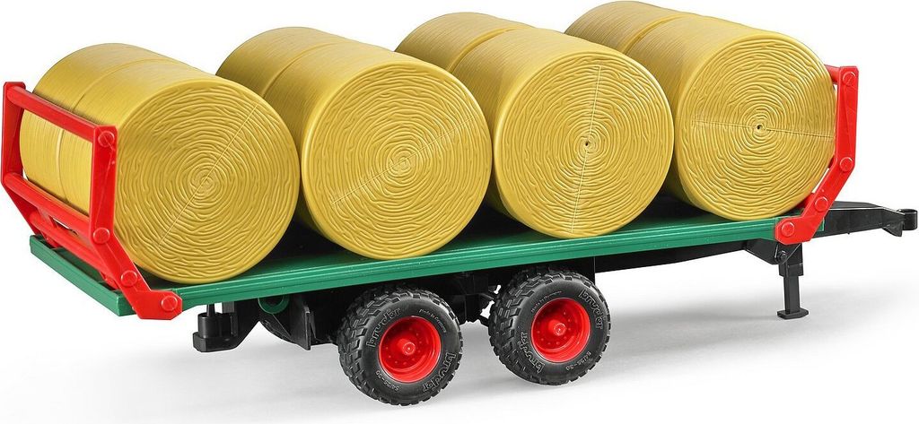 bruder 02220 - Ballentransportanhänger mit 8 Rundballen - Produktbild 
