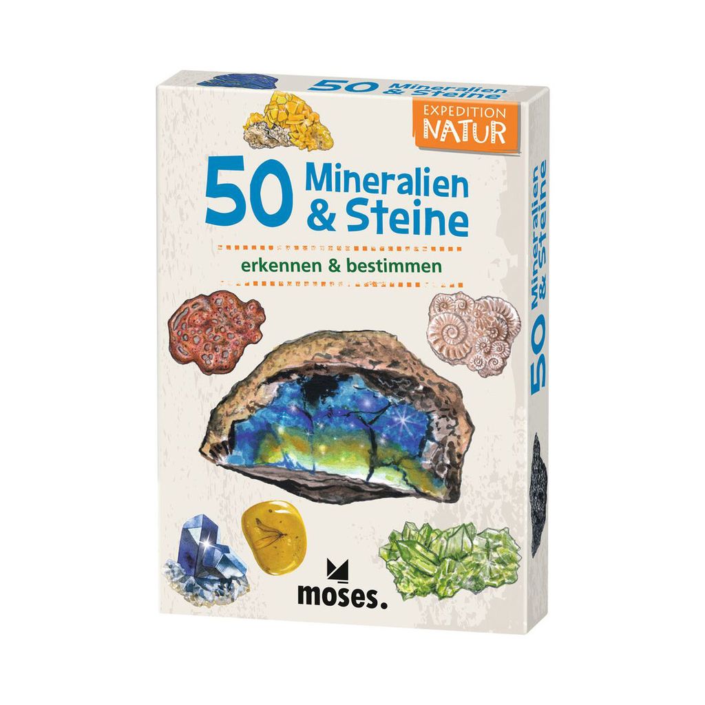 MOSES Kartenspiel- Expedition Natur - 50 Mineralien & Produktbild 