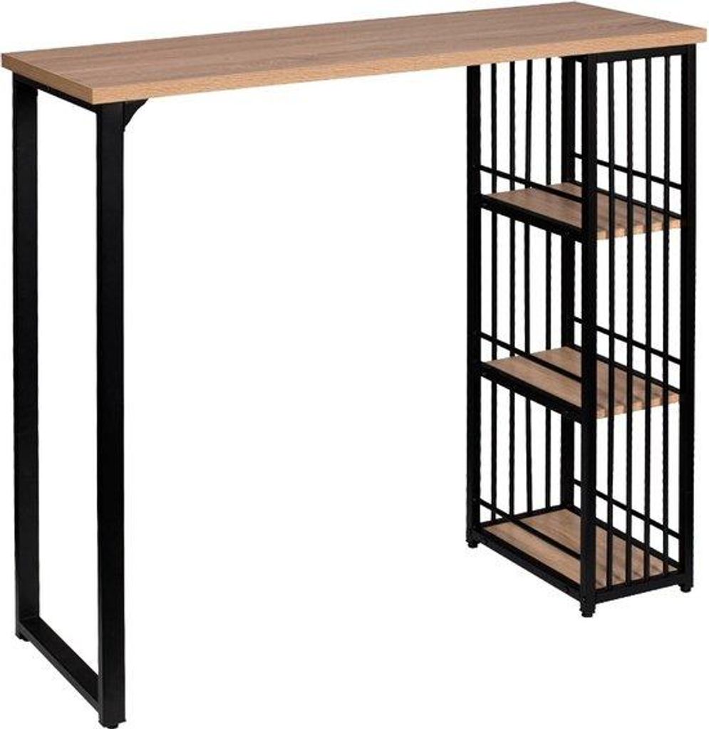 Bartafel aus Licht Holz - 120x40x105 cm - Bistro- und Küchentisch - für Innen- und Außenbereich