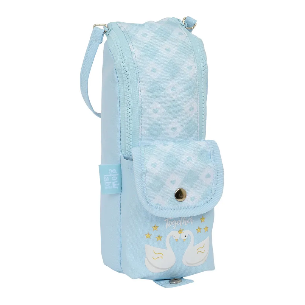 Astuccio Portapenne Glow Lab Cisnes 6x21x6 cm Azzurro - Safta Official