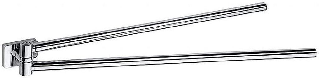 BIKI Doppelhandtuchhalter schwenkbar Chrom poliert 50x53x475 mm für Bad & Küche >> zum Bohren