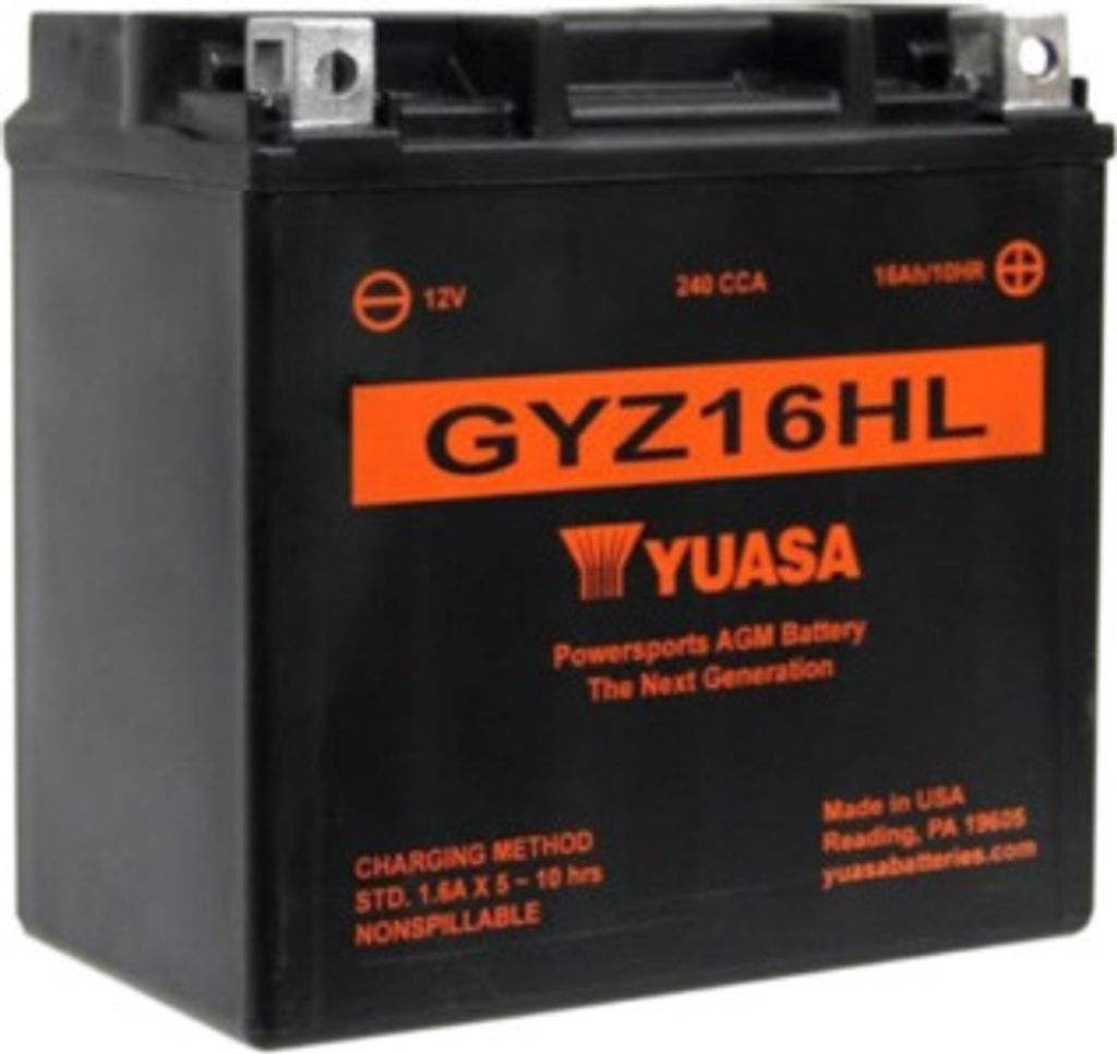 YUASA GYZ16HL WC 12V 16,8Ah/C20 - 240A (EN) Motorradbatterie WF