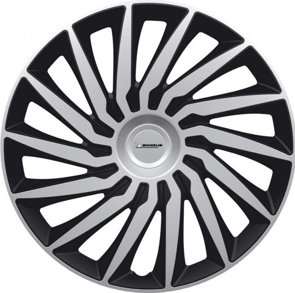 16" Zoll Radkappen Schwarz/Silber Radzierblenden Radblenden 009027 Michelin